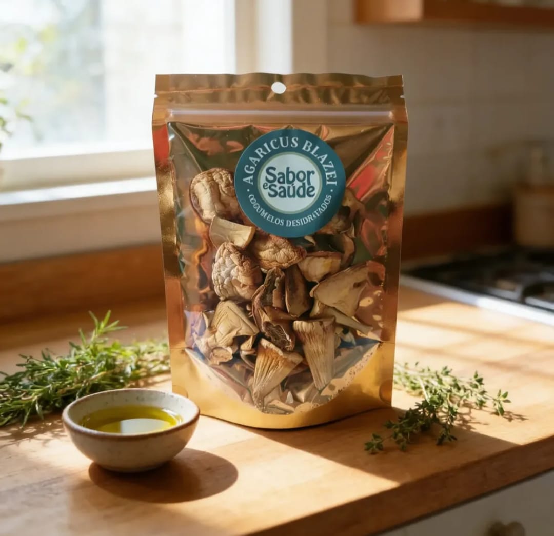 Chips de Cogumelos Agaricus Blazei 25g